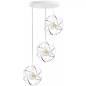 Keter Pola Cluster Pendant Ceiling Light White, 35cm, 3x E27
