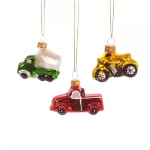 Vehicles Mini Shaped Bauble Set of 3