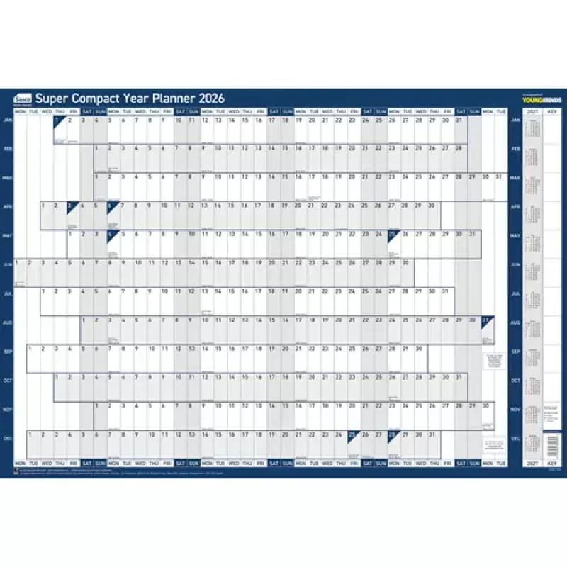 Sasco Year Planner Super Compact Unmounted 2026 2410264