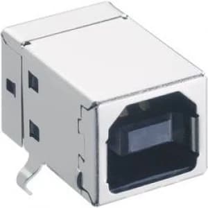 Lumberg 2411 03 USB 2.0 Connector Socket horizontal mount Installation socket type Bangled
