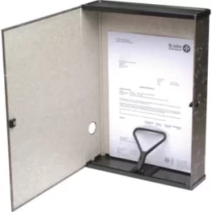 Rigid Foolscap Marbled/Cloud Box File Black (Sgl)