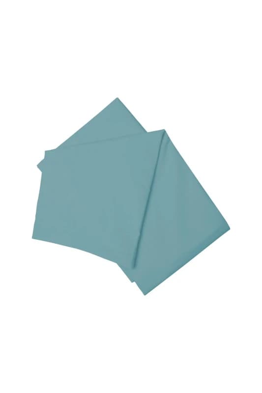 Belledorm Easy Care 200 Thread Count Cotton Polyester Percale Flat Sheet in Teal Size: Single Teal Unisex Single