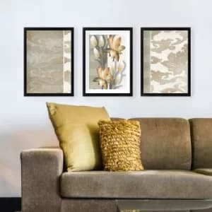 SET_056 Multicolor Decorative Framed Painting (3 Pieces)