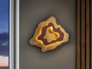 Halo Integrated LED Wall Light, Rust, Golden Bread,