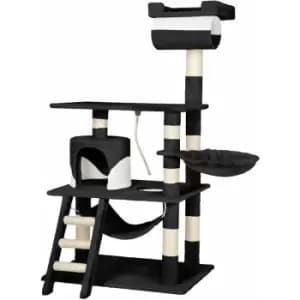 Cat tree scratching post Stokeley - cat scratching post, cat tower, scratching post - black/white