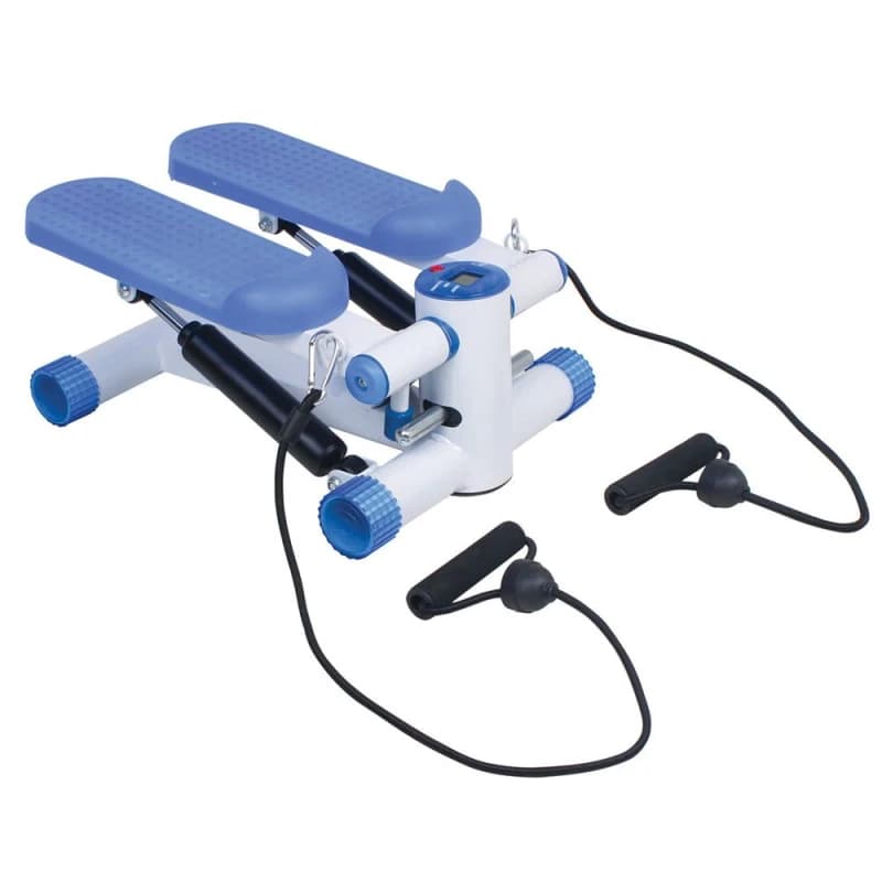 Loops Mini Exercise Stepper with LED Display and Training Ropes - Anti Slip Pedals Multi