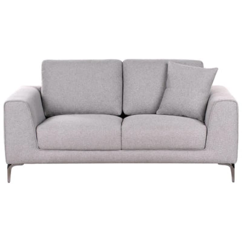 Beliani Modern 2 Seater Reinen Fabric Grey