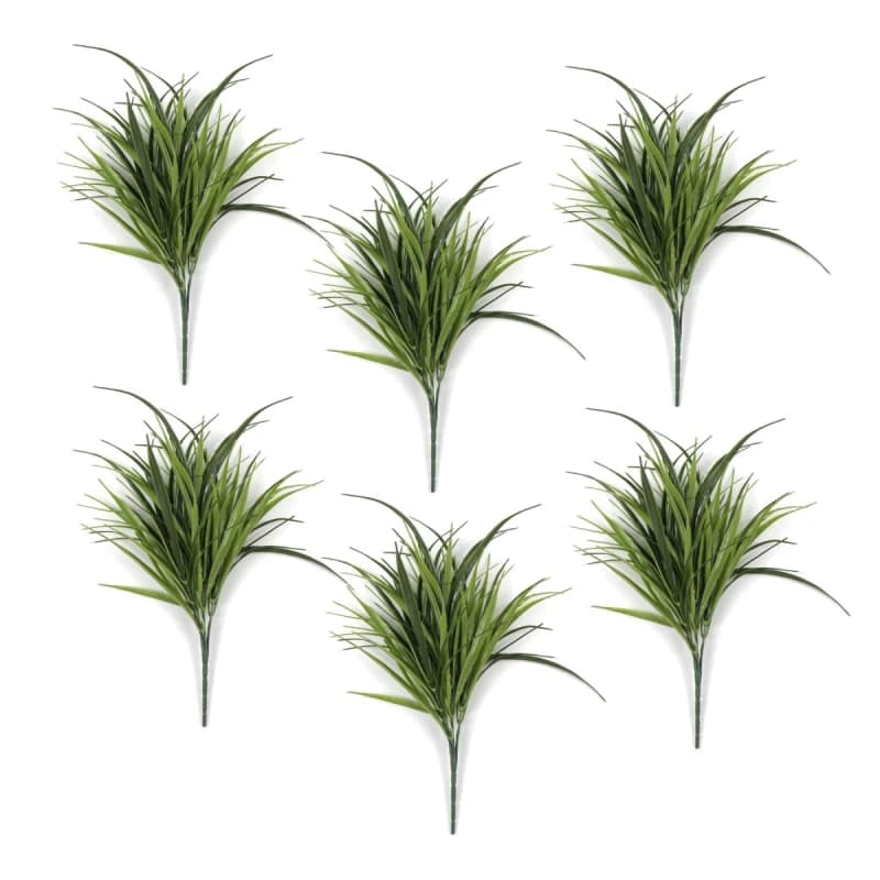 N/A Pack of 6 x 30cm Fire Resistant Artificial Grass Stem