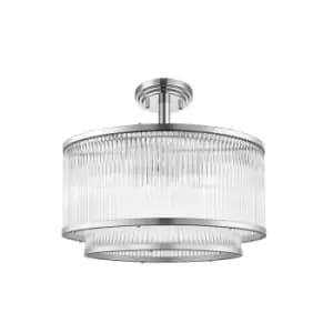 Sergio Cylindrical Ceiling Light, Chrome, 5x E14