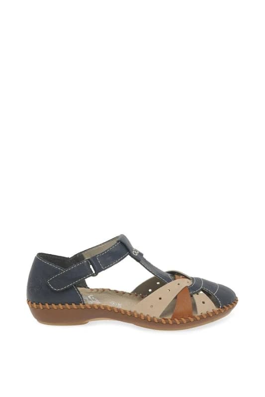 Rieker 'Maria' T-Bar Sandals Navy