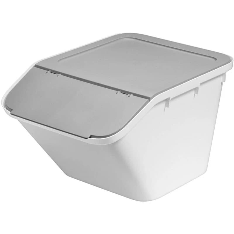 Smartstore Collect Stack-It Recycling Bin With Lid 37L Medium, Clear 3042100