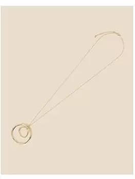 Accessorize Long Concentric Circle Pendant Necklace
