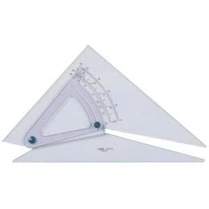 Linex Adjustable Set Square Precision 0.5 Degree Scale Bevelled Edge