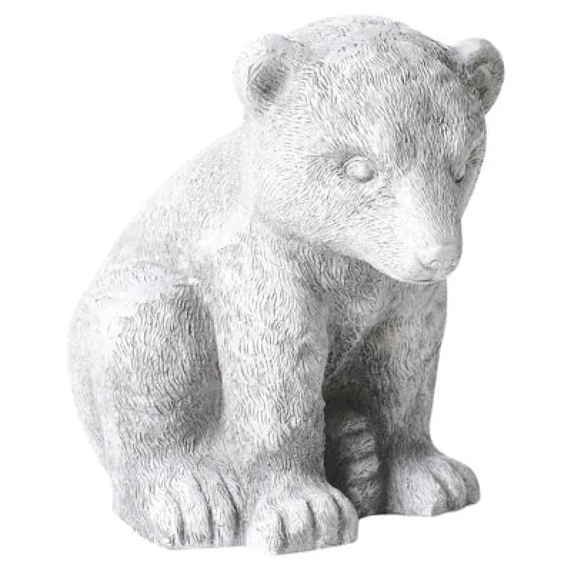 Beliani Garden Figurine Bowe Bear Grey