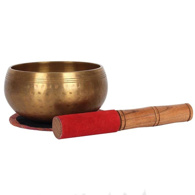 KDMD 12cm Beaten Brass Singing Bowl Gold