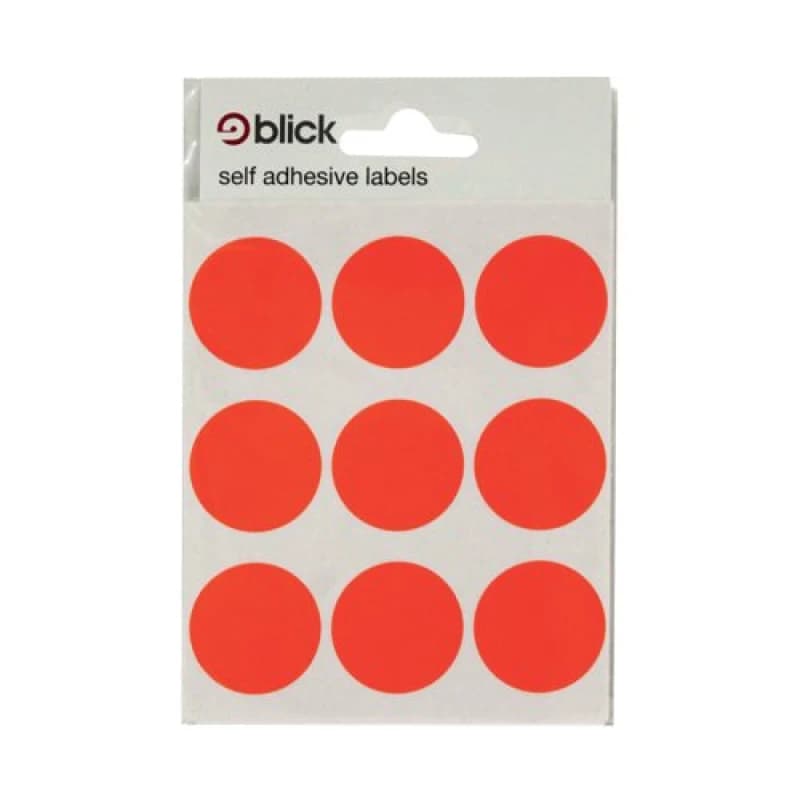 Blick Self Adhesive Round Labels 29mm - Red (720 Pack) RS005155