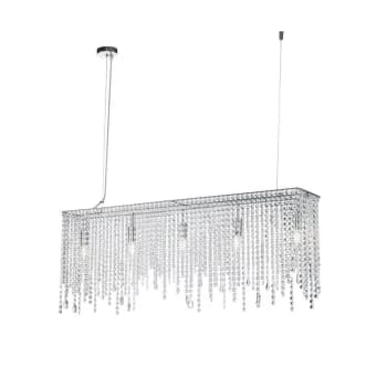 Empress Ceiling Pendant Lamp Chrome & Crystal, 5 Light, E14