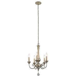 5 Light Chandelier Gold Finish, E14