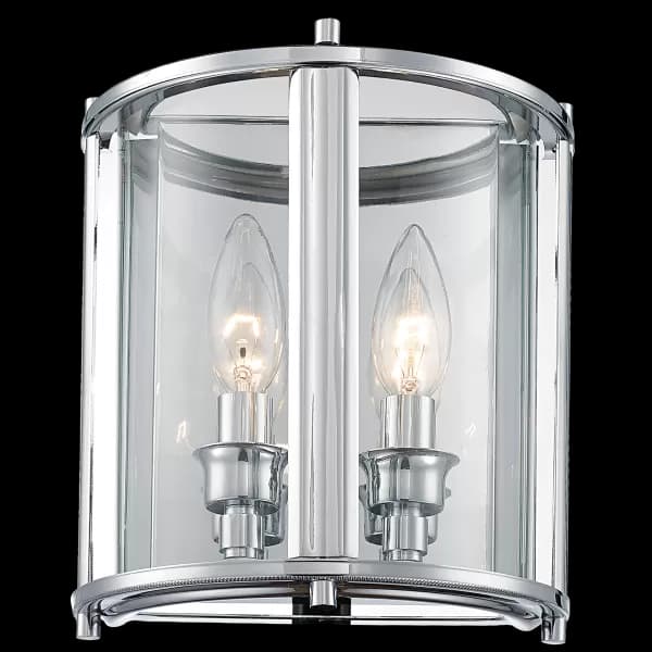 New York 2 Light Wall Lamp Silver, E14