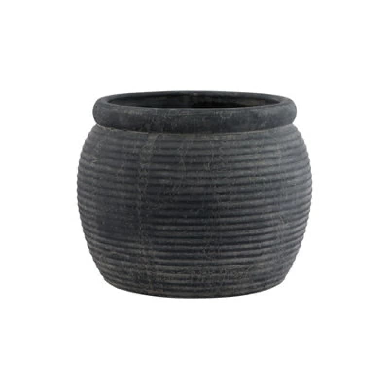 Amalfi Grey Rimmed Plant Pot