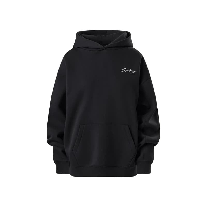 Gym King Womens Reset Oversized Cotton Pull Over Hoodie Black female 10 (S)