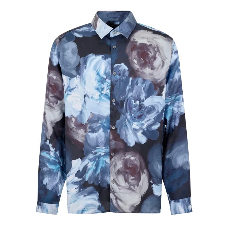 Ted Baker Ted Biton Shirt - Blue Blue 3XL