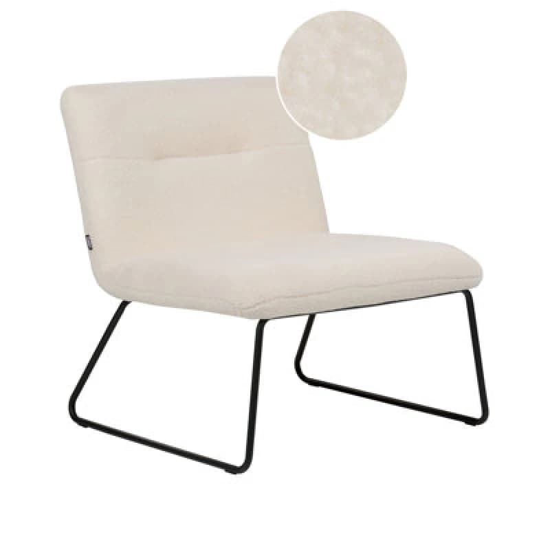 Beliani Boucle Armchair White Cotulla