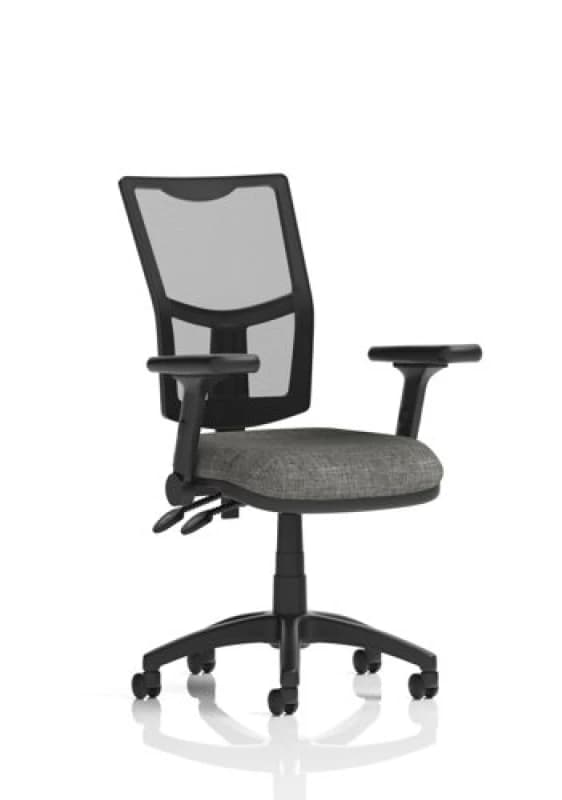 Eclipse Eclipse Plus II Lever Task Operator Chair Mesh Back With Charcoal Seat With Height Adjustable And Folding Arms DE02MCOALFD