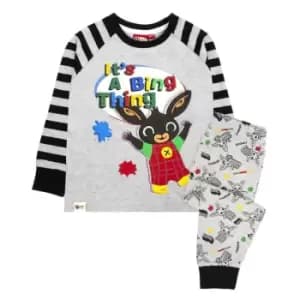 Bing Bunny Boys Its A Bing Thing Long-Sleeved Pyjama Set (3-4 Years) (Grey/Black)
