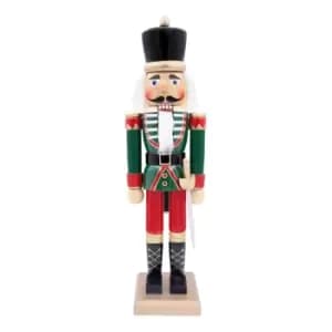 Christmas Workshop Wooden Nutcracker - Green/Red