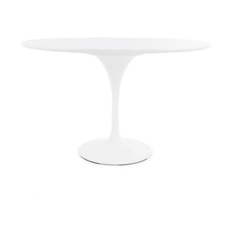 Fusion Living White Tulip Large Circular Dining Table White