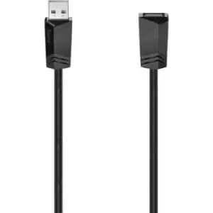Hama USB cable USB 2.0 USB-A socket, USB-A plug 1.50 m Black 00200619