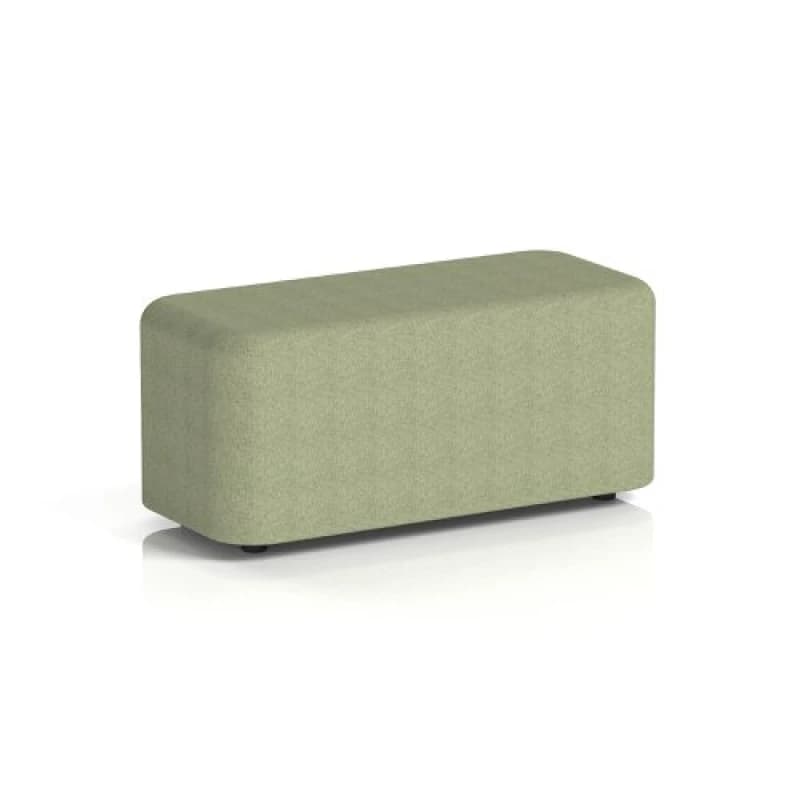 Harlestone Small Rectangular Office Breakout Stool in Rivet Fabric - Burnish Body and Top