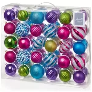 Multicolour Mixed Bauble, Pack Of 60
