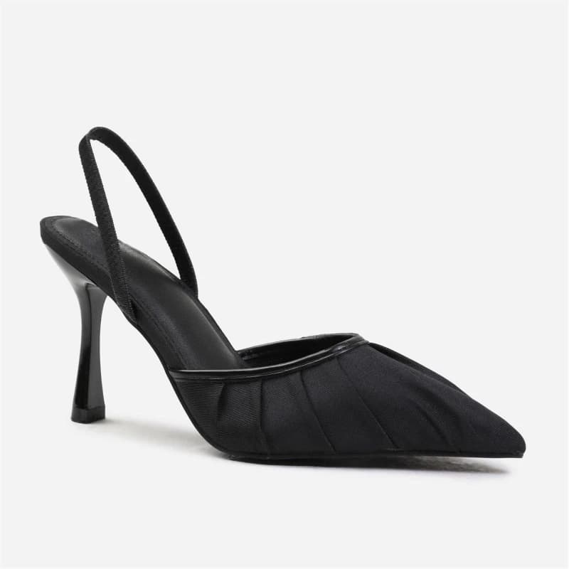 Where's That From 'Minsk' Pointed Toe Heels With Strap Black