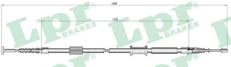 LPR Handbrake cable LPR C1448B