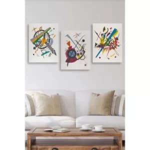 MDF0098 Multicolor Decorative MDF Painting (3 Pieces)