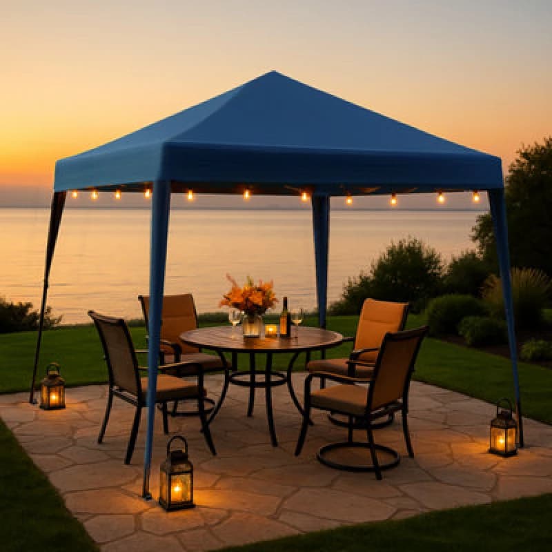 Home Source Easy Up Garden Outdoor 2M Gazebo Blue