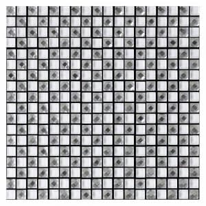 House of Mosaics Jewel White Self Adhesive 0.09m2 Mosaic Tile