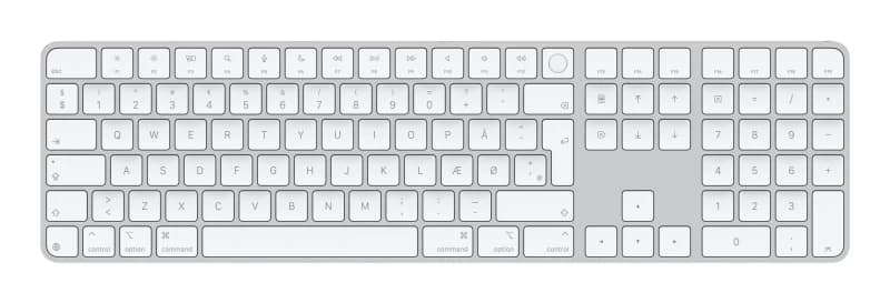 Apple Magic keyboard Universal USB + Bluetooth QWERTY Danish White MXK73DK/A