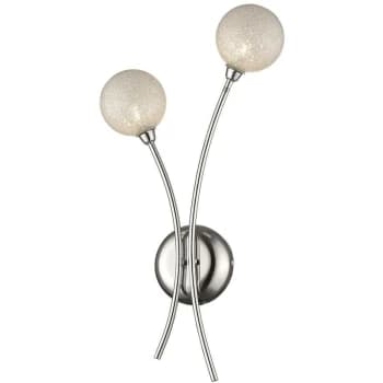 Spring Lighting - 2 Light Indoor Glass Wall Light Chrome, G9