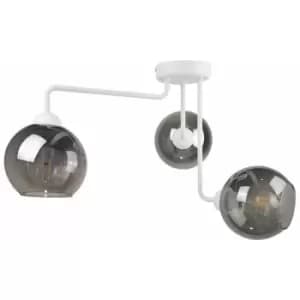 Keter Cosmo Multi Arm Semi Flush Ceiling Light White, 50cm, 3x E27