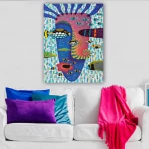 92084912_70100 Multicolor Decorative Canvas Painting