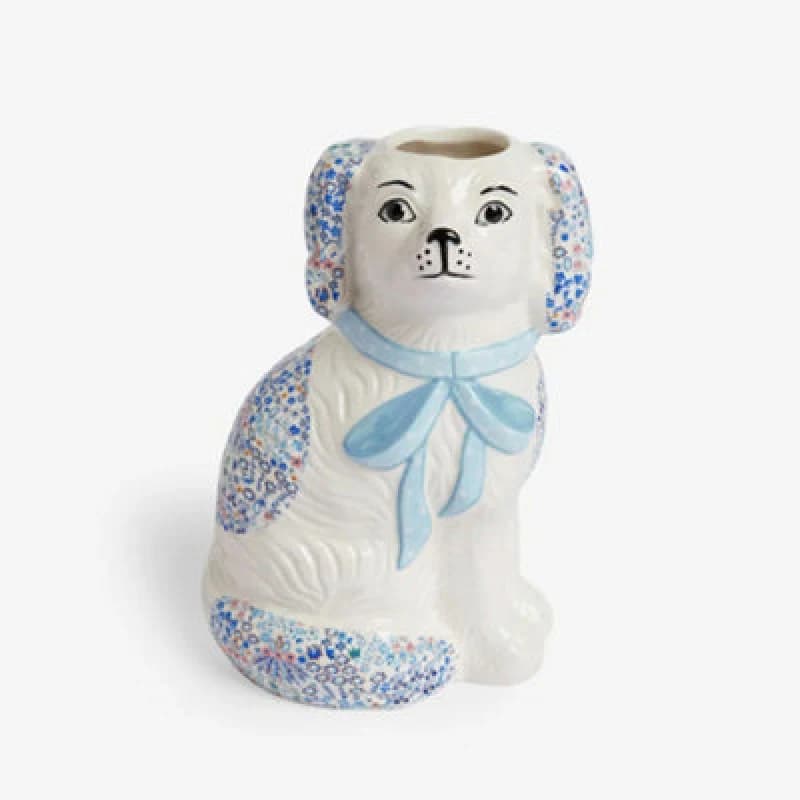 Cath Kidston Ceramic Dog Vase - Blue