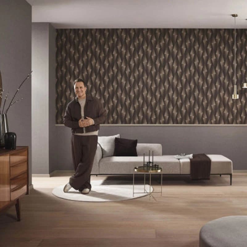 Erismann Erismann Shift Brown Vinyl Wallpaper brown
