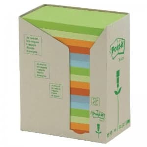 Postit Recycled 76x127mm Rainb Pads Pk16