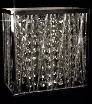 Melenki 1 Light Polished Chrome Crystal Wall Light