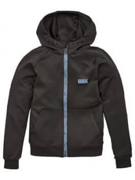 Rascal Childrens Disorted Grid Shell Full Zip Tracktop - Black
