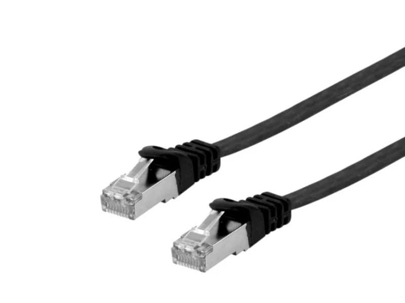 Equip Cat.6A U/FTP Flat Patch Cable. 2.0m. black