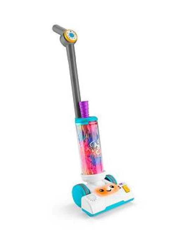 Fisher-Price Toddler Toy Laugh & Learn 2-in-1 Vacuum with Duster Lights & Music for Pretend Play Kids Ages 2+ Years Multilanguage Version JMM33